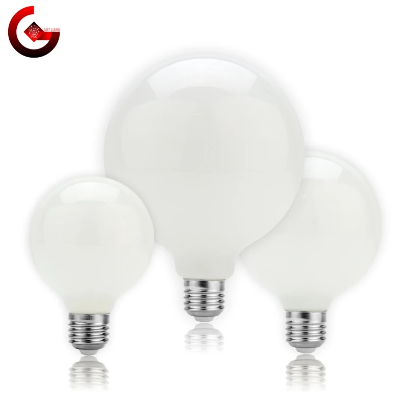 Edison LED Light Bulb E27 5W A60 ST64 G80 G95 G125 Milky Glass Bulb 110V 220V Globe Ball Bulb Cold/Warm White Lampada LED Lamp