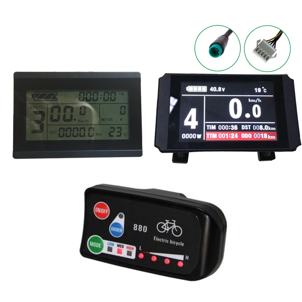 electric bicycles  24V 36V 48V 60V 72V intelligent KT LCD3 LCD8H LED880 Display ebike LCD Bike control panel Waterproof option