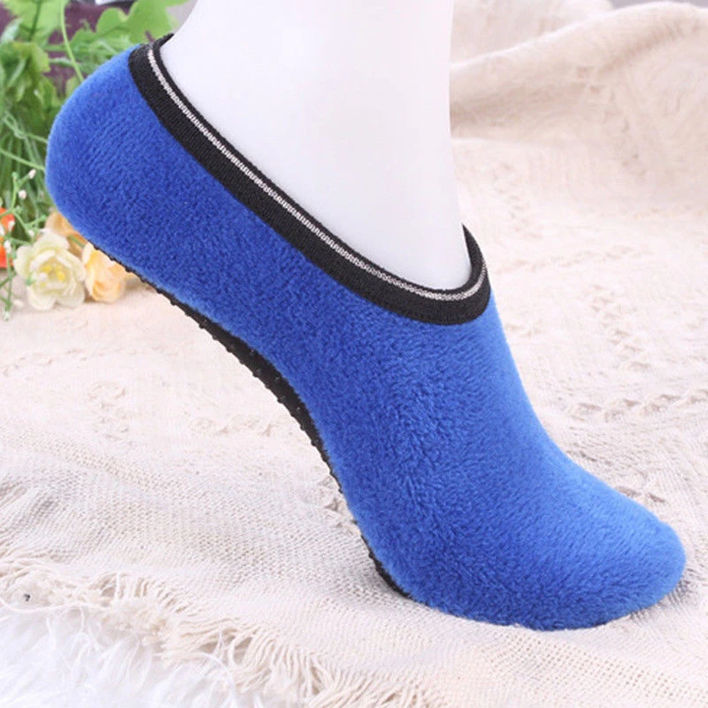 2020 Women Spring Autumn Winter Warm Soft Non slip Short Indoor Fleece Floor Slipper Socks