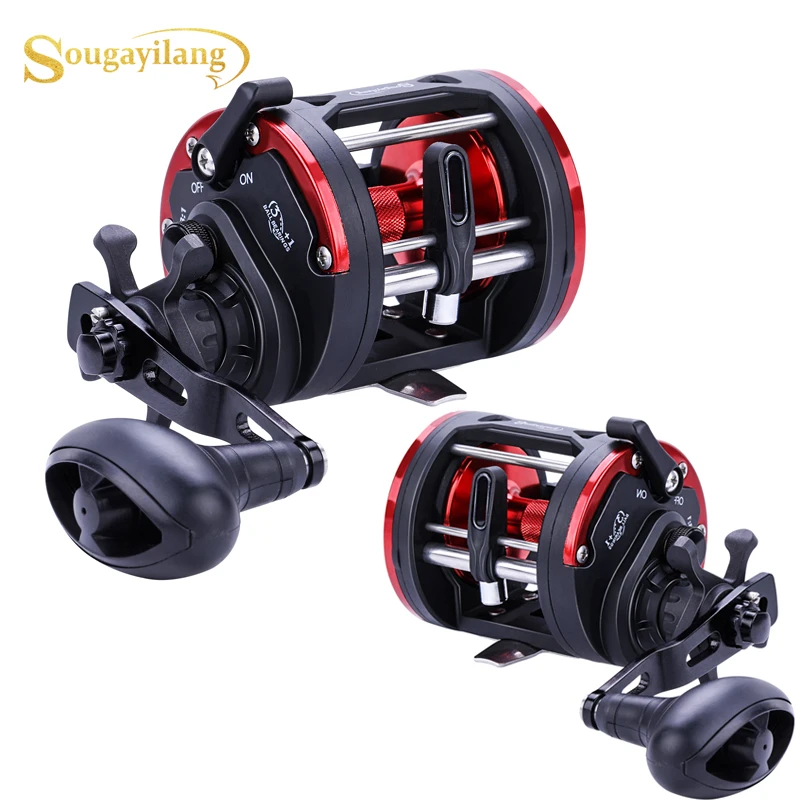 Sougayilang Top Quality TSSD 3000L-4000L Big Saltwater Fishing Reel Saltwater Right Hand Black Sea Fish Reel  Fishing Tackle