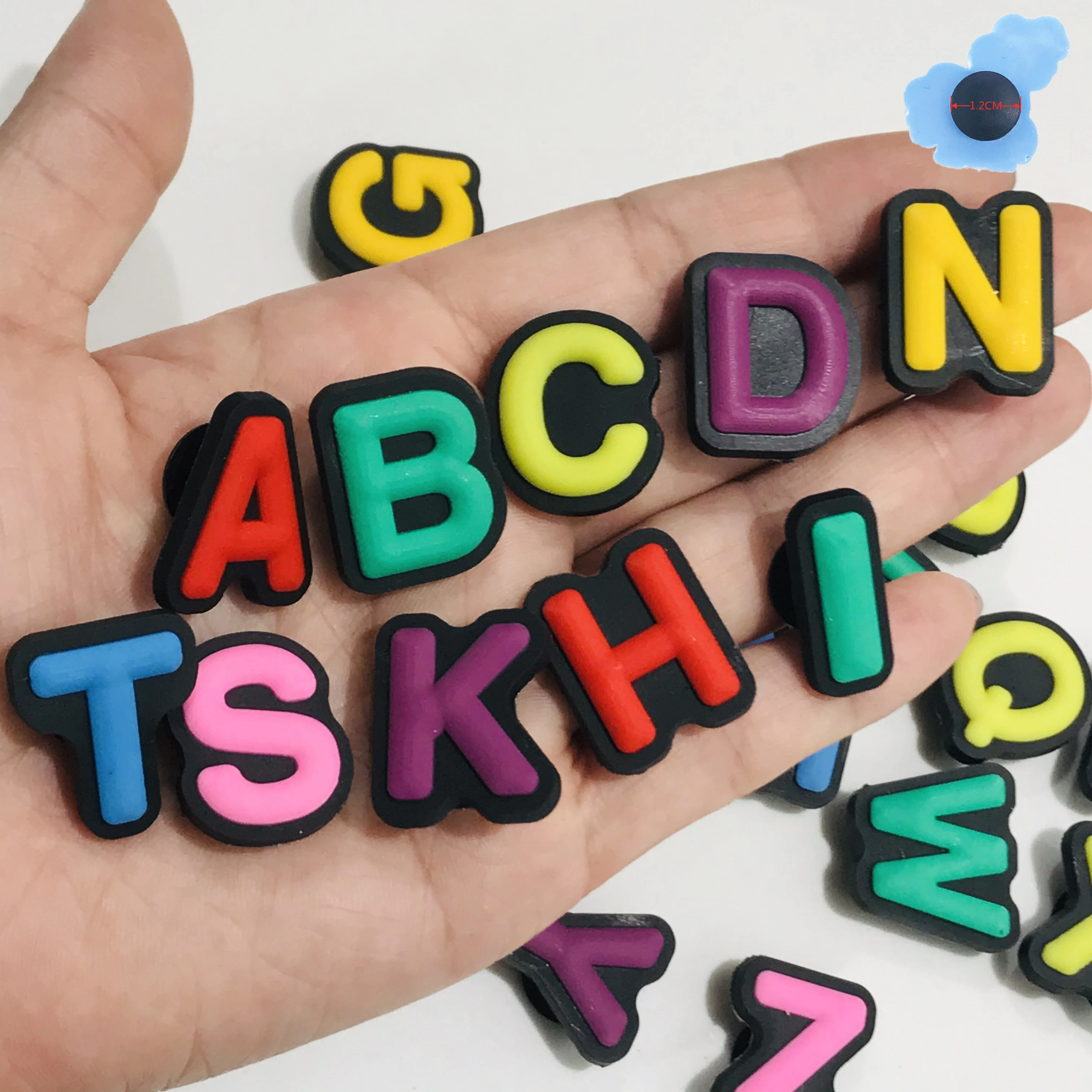 1pcs PVC Capital English Letters Shoe Charms Shoes Accessories  Shoe Buckle Decorations Ormaments Fit  Party Kid's Gifts