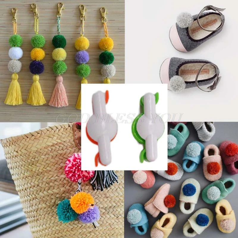 2pcs Pompom Pom-Pom Maker for Fluff Ball Weaver Needle DIY Wool Knitting Craft Drop Shipping
