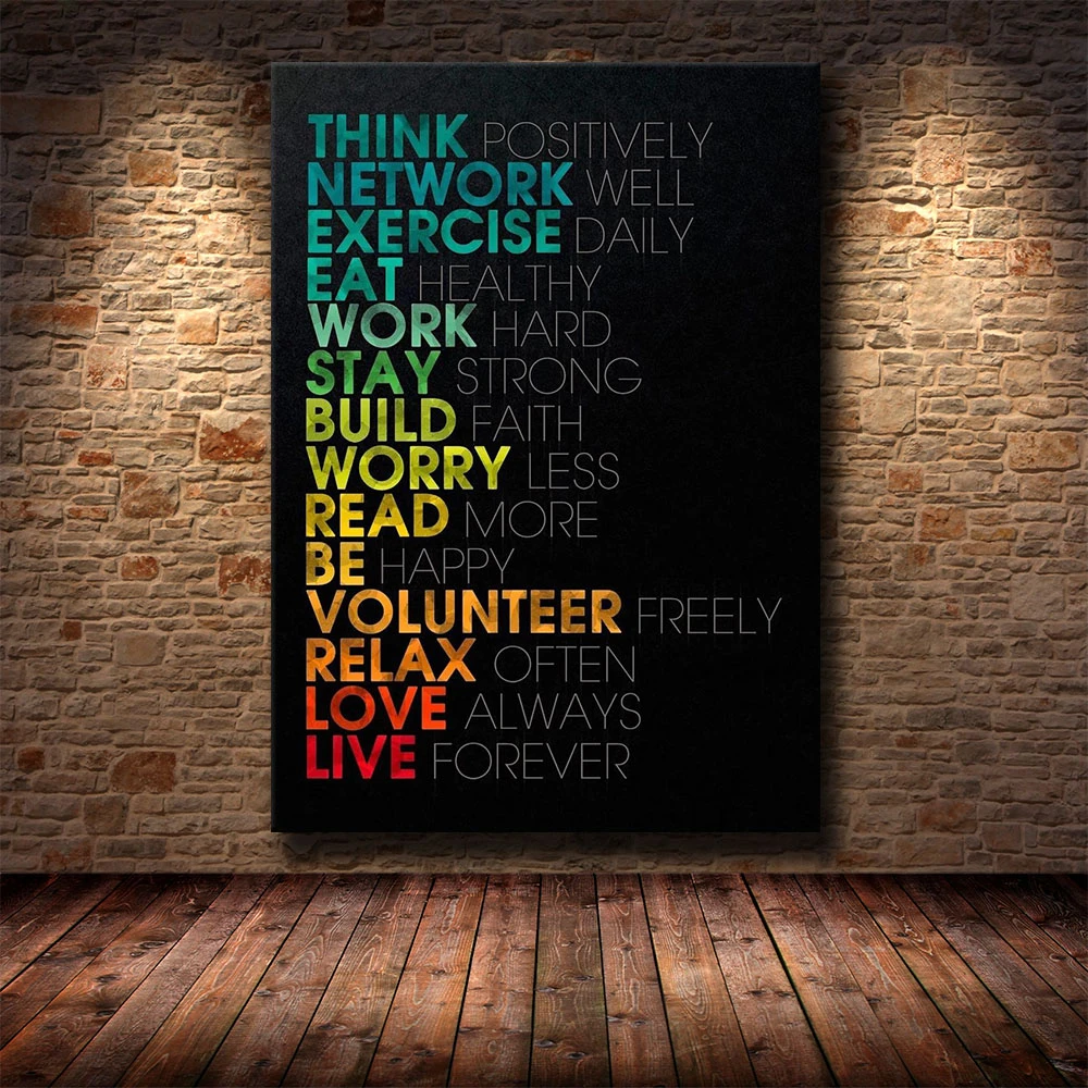 Office Decor Wall Art Motivational Phrases Poster Inspiring Words Wall Art No Pain No Gain Canvas Painting Prints No Frame