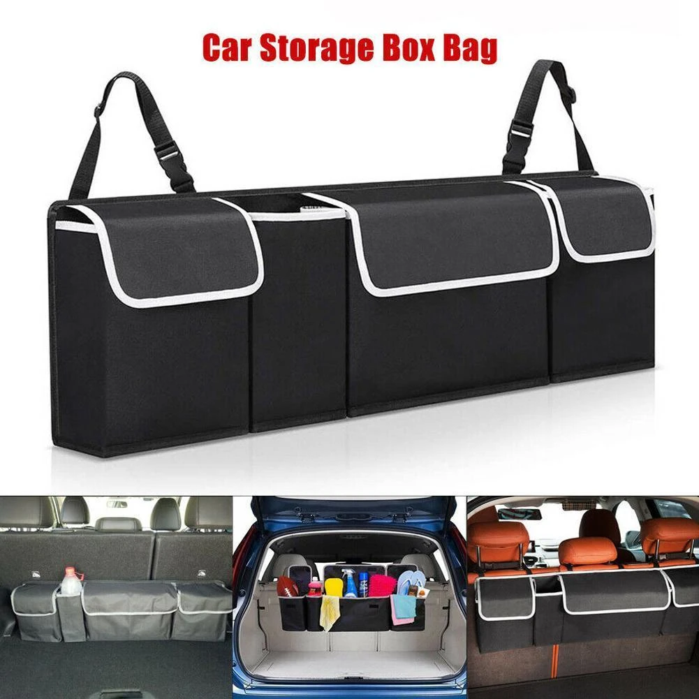 Car Trunk Organizer Backseat Storage Bag High Capacity Multi-use Oxford Cloth Car Seat Back Organizers Interior Accessories