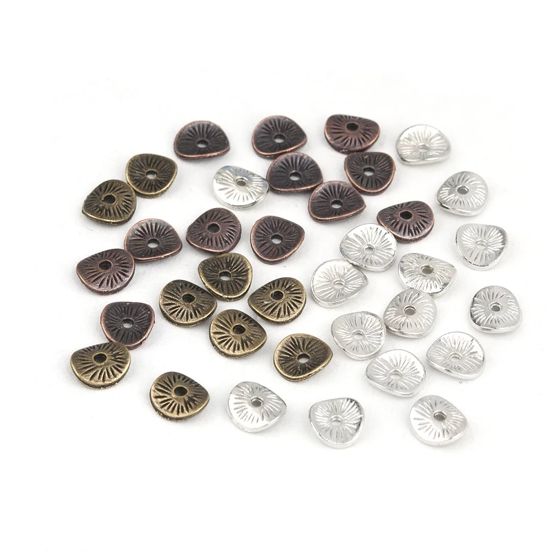 DoreenBeads Zinc Metal Alloy Spacer Beads Irregular Antique Bronze Pattern Color Jewelry DIY Findings Handmade Accessories,20PCs