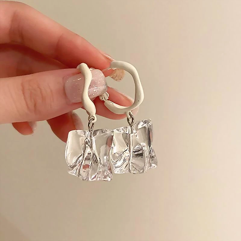 Fashion Transparent Irregular Acrylic Earrings For Women Korean Style Temperament pendientes Jewelry