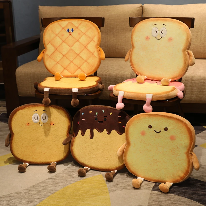 Simulation Kawaii Bread Toast U Shape Pillow Plush Toys Cute Plush Doll Soft Stuffed Bread Cushion For Kids Girls Birthday Gifts