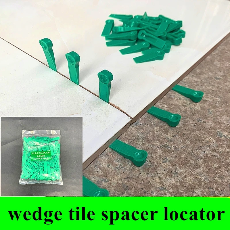 100pcs Plastic tile Wedge spacer 2mm reusable leveling clip Floor Locator wall ceramic tiling Laying nivelador Construction tool