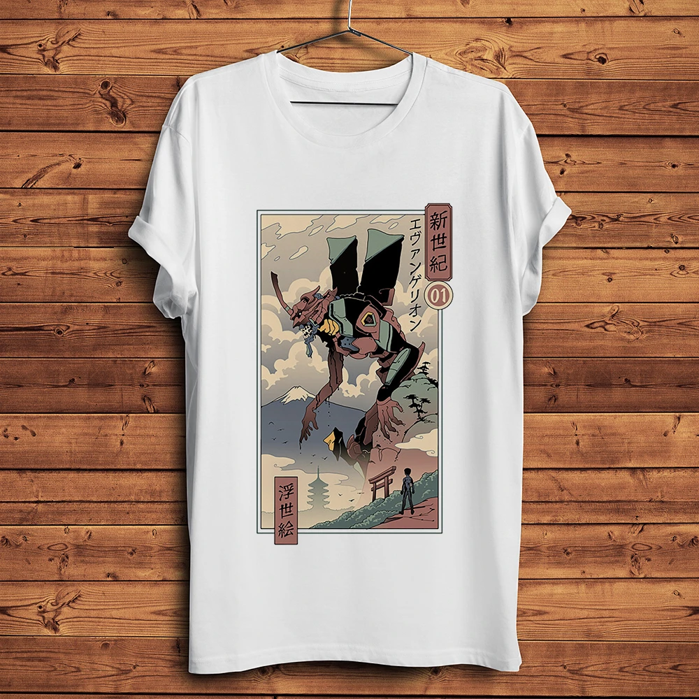 Japan vintage Ukiyoe style eva EVA funny anime t-shirt homme manga short sleeve t shirt men tshirt unisex streetwear