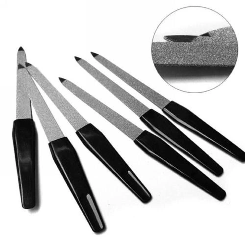 1pc/5pcs Metal Double-sided Nail File Manicure Sharpening Nail Nail Tool Manicure Pedicure Tool High Quality Nail File