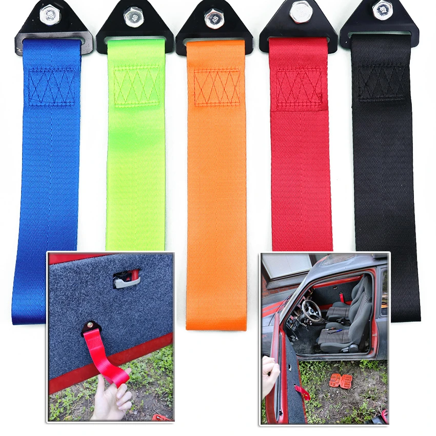 1PC Tow Strap Universal High Quality Nylon Racing Car Tow Ropes Strap Towing Bars Drift Rally Emergency Tool