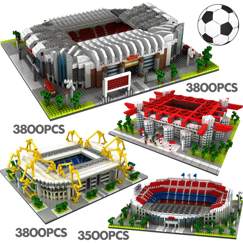 Mini Famous Architecture Football Field Building Blocks Soccer Camp Nou Signal Lduna Park Model bricks Toys for children