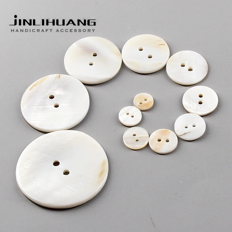 Natural Freshwater White Shell Shirt Button Sewing Texture Wholesale Mother of Pearl MOP for Clothing, DIY Craft, Accessories