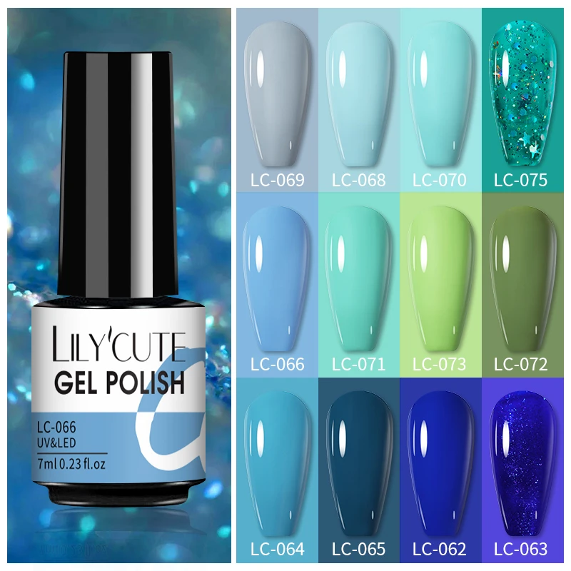 LILYCUTE 7ML Nail Gel Polish UV Semi Permanent Varnish Nail Art For Manicure Set Nail Art Painting UV LED Gel Nails Gel Varnish