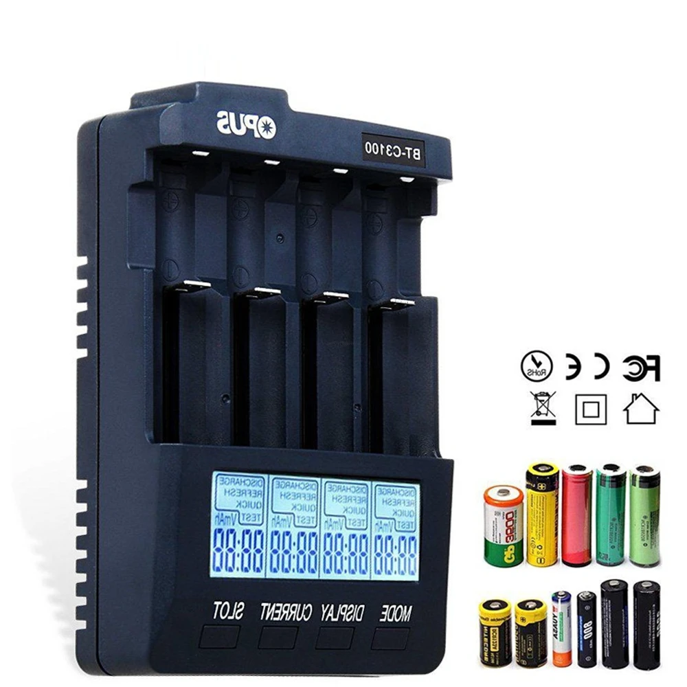 Original Opus BT-C3100 V2.2 Digital Intelligent 4 Slots AA/AAA LCD 18650 Battery Charger Opus BT -C3100 V2.2 Battery Charger r29