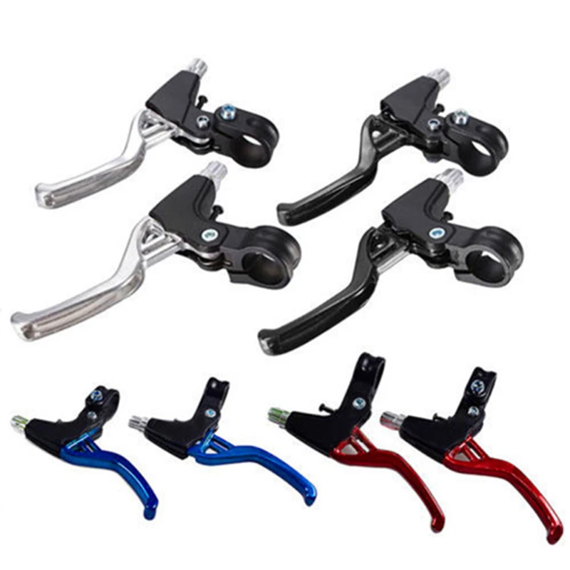 Free Shipping Bicycle BMX Brake Handle 2-finger Bike Bicycle Lightweight Aluminum MTB Mountain Bike Cycling Brake Levers 3Colour