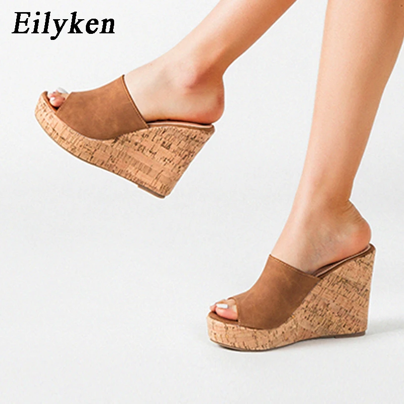 Eilyken 2022 New Summer Casual Cozy Platform Wedges Heels Slippers Ladies Fashion Open Toe Roman Women's Sandals Shoes Size36-43