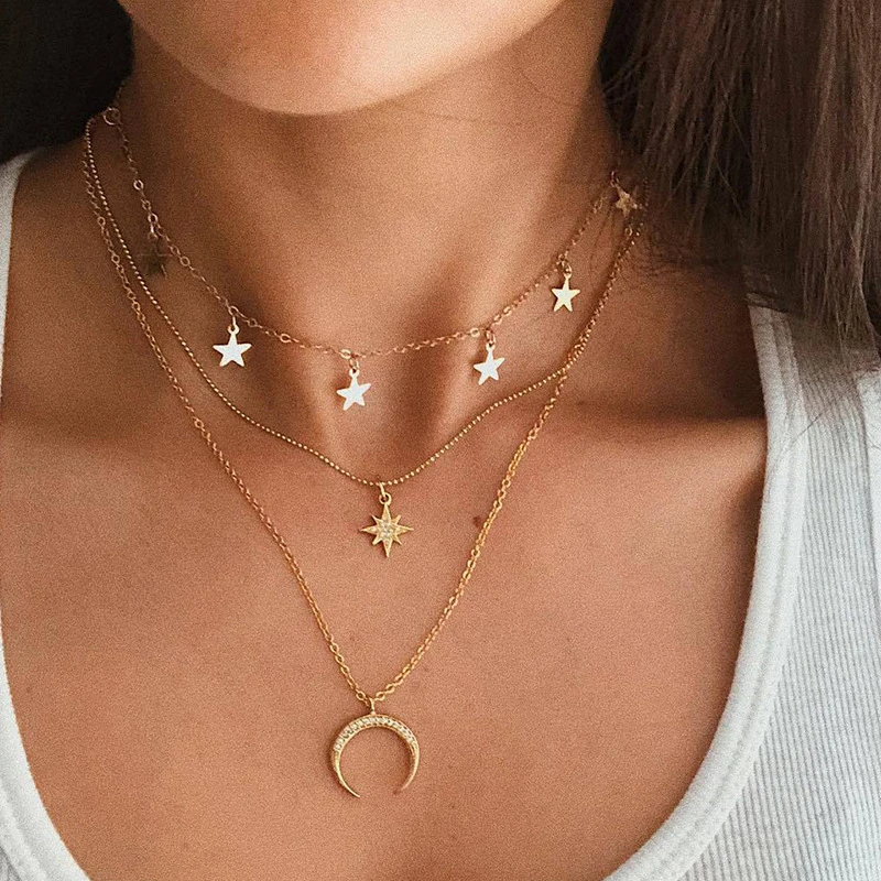 Vintage Choker Necklaces & Pendants for Women 2021 Vintage Gold Chain Necklace Bohemian Collier Femme Statement Jewelry Collares