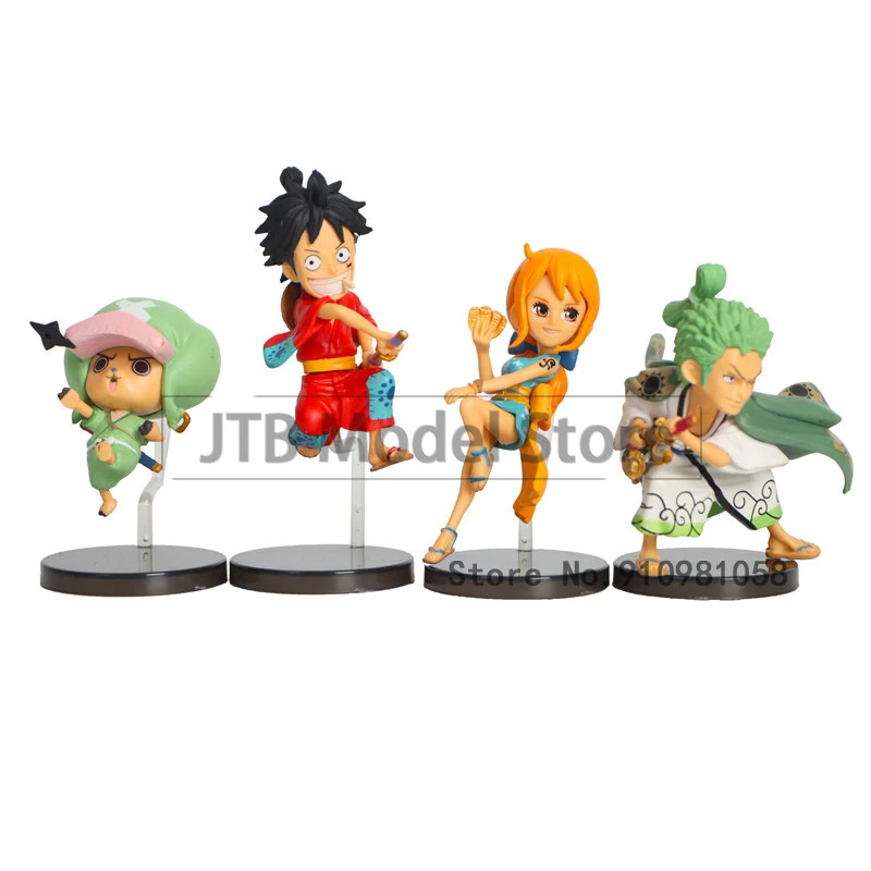 One Piece Nami Model Action Figure Anime Kimono Kingdom 4-7cm ABS Roronoa Zoro Gift Desktop Decoration Figma Toys For Children
