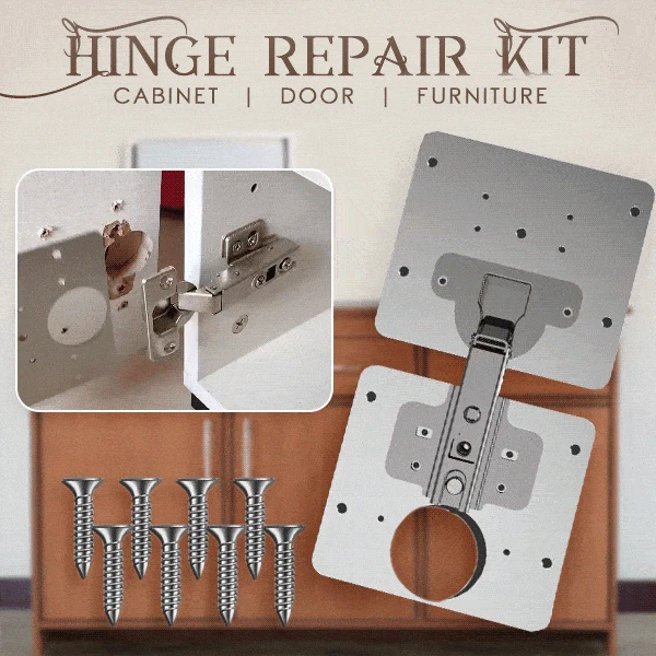 Hinge Repair Plate Kit Kitchen Cupboard Foldable Cabinet Door Hinger Furniture Drawer Window Door Hinges Hardware Accessories