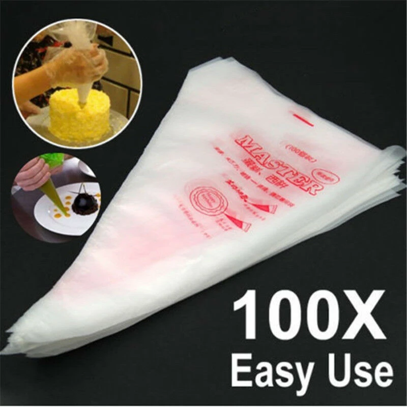 100X Disposable Pastry Bag Icing Piping Cake Pastry Cupcake Decorating Bags