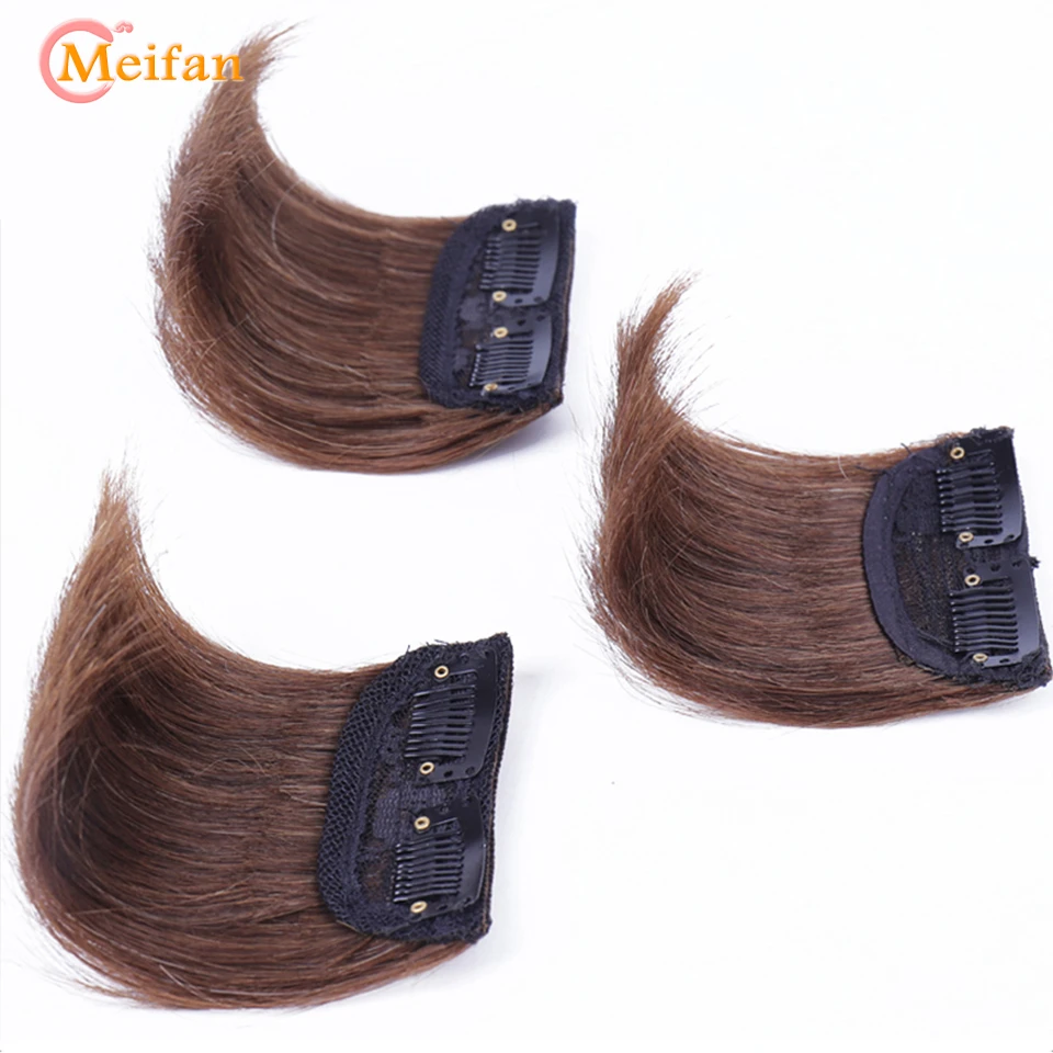 MEIFAN Invisable Natural Fluffy Hairpieces Clip in Hair Extensions Synthetic Natural False Pad High Hair pieces for Women