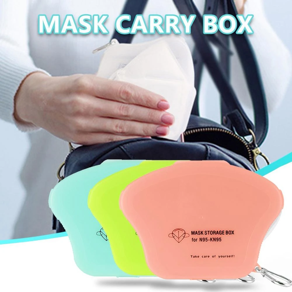 Portable Face Masks Storage Box Moisture-Proof Cover Holder Mask Storage case holder Seal Box Case estuche porta mascarillas
