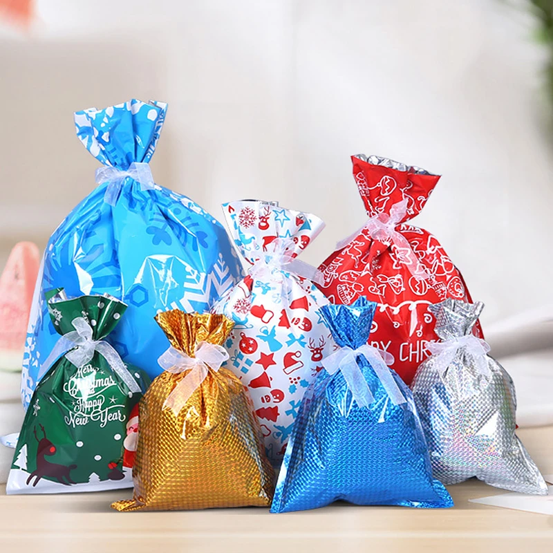 Santa Claus Christmas Gift Bags Snowman Candy Decoration Gift Wrapping Storage Bag Kids Merry Christmas Gifts Sacks