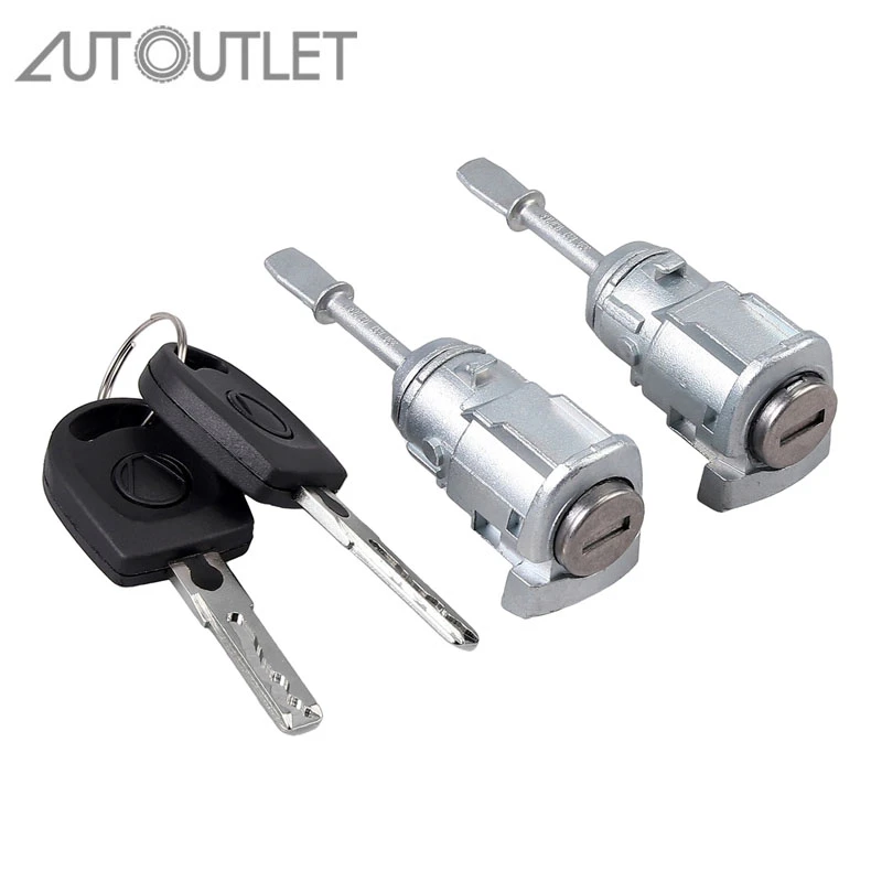 AUTOUTLET 2 pcs CLOSING CYLINDER for VW PASSAT B5 3B (96-05) for LUPO DOOR LOCK KEY LEFT and RIGHT 3B0837167 3B0837168