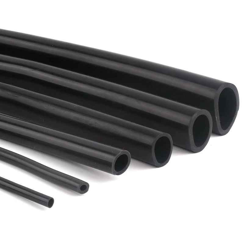 100cm -60~200 DegrHeat Resistant I.D 2~16mm Black Flexible Silica Gel Pipe Aquarium Air Pump Soft Rubber Silicone Hose