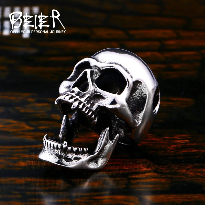 Beier 316L stainless steel Goat Skull Opener Men's Pendant Necklace Punk Party Fashion High Quality Jewelry LLBP8-461P