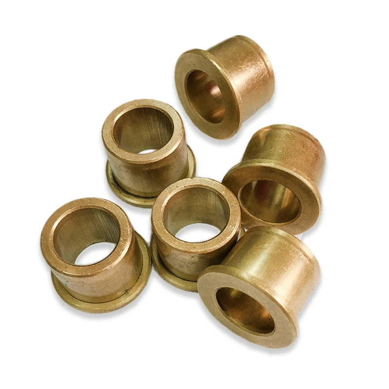 5PCS ID 2 3 4 5 6 8mm Flanging Self-Lubricating Bearing Powder Metallurgy Oil Copper Bushing Guide Sleeve with Stepped Flange