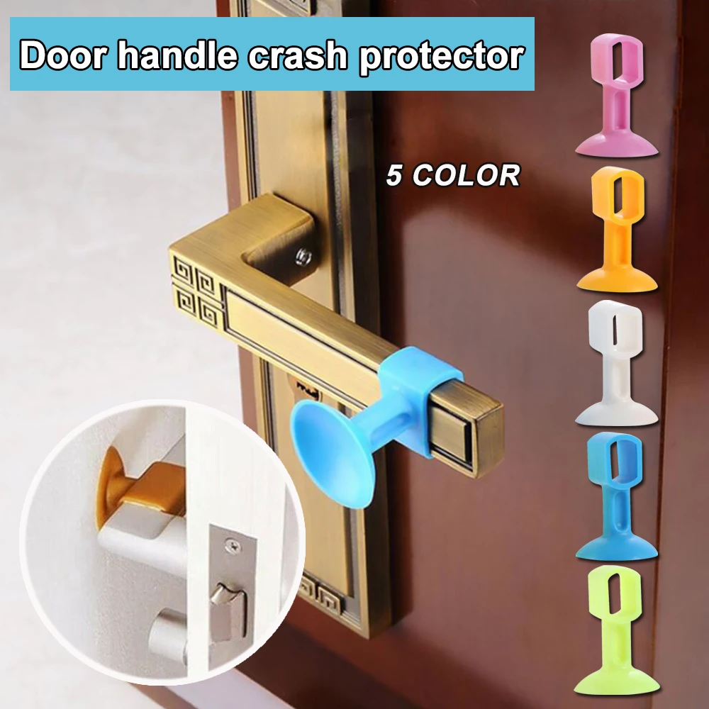 1PCS Wall Thickening Mute Door Stick Golf Styling Rubber Fender Handle Door Lock Protective Pad Protection Home Wall Stickers