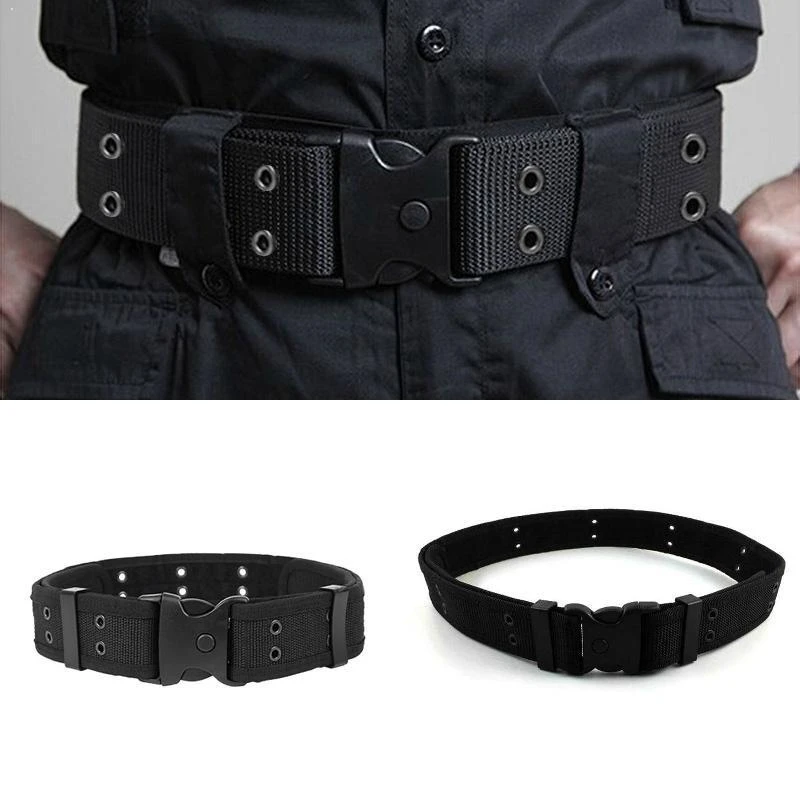 Nylon Weave Belt With Plastic Plugging Buckle Tactical Waist For Training High Adjustable Strap Quality Outdoor