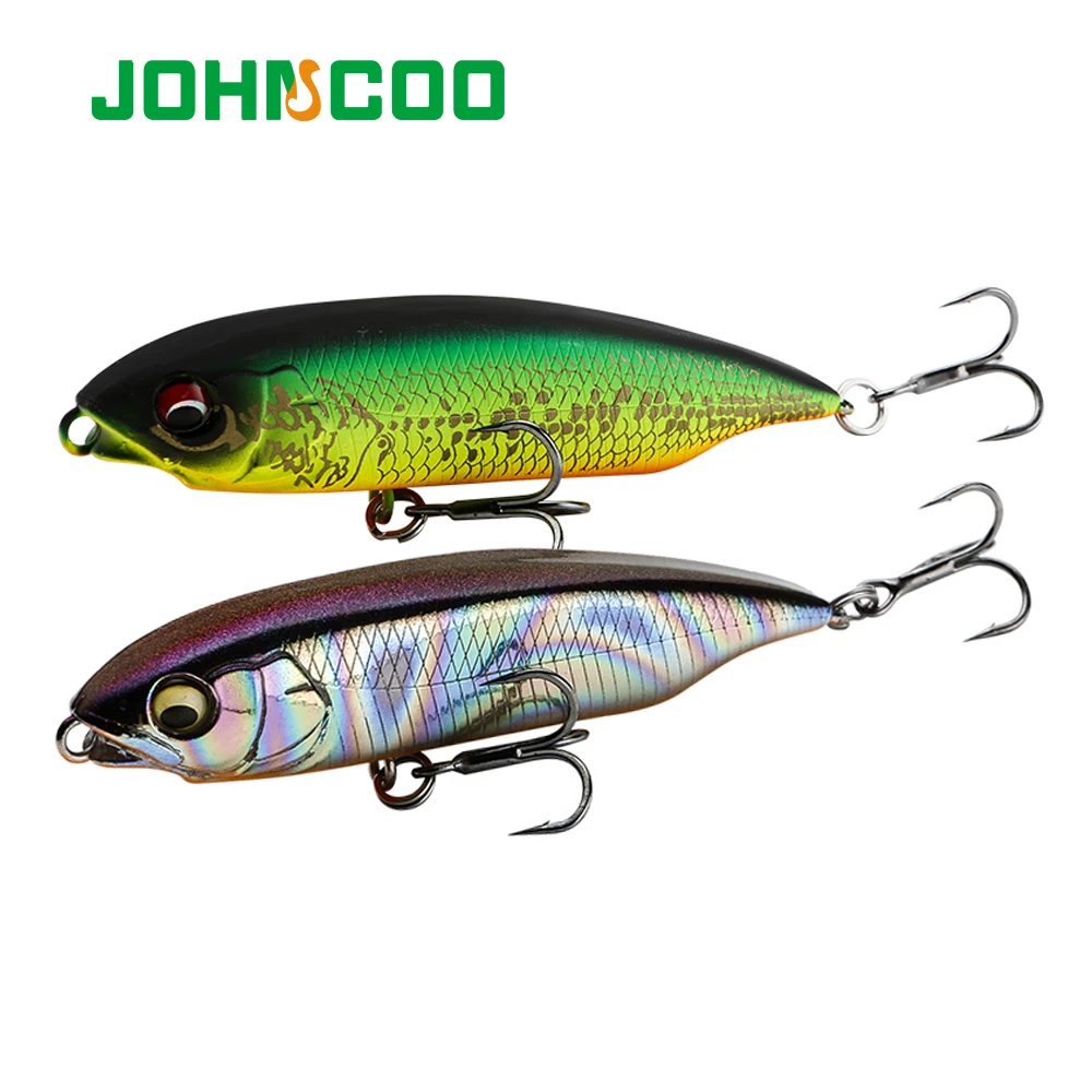 JOHNCOO KARASHI Pencil Fishing Lure Slow Sinking 59mm 75mm Artificial Hard Plastic Bait Trout Bass Tackle