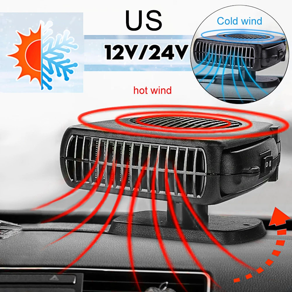 1 PC 12V/24V Car Heater Potable Auto Heater Defroster Electric Fan Heater Windshield Evaporation Ventilation