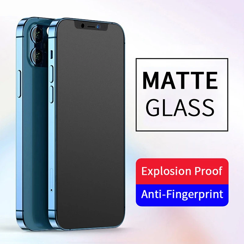 Screen Protector Frosted matte glass For iphone 12 11 PRO XS MAX XR X Tempered glass For Iphone 7 8 6 6S Plus Protector Glass