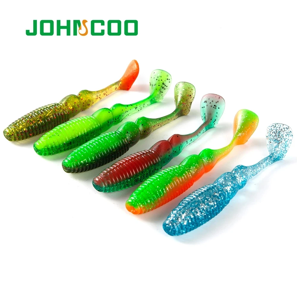 Silicone Bait Soft Fishing Lure 4pcs/lot 95mm/8.5g Wobblers Artifical Fishing Bait Grub Lures Quality for Fishing Johncoo