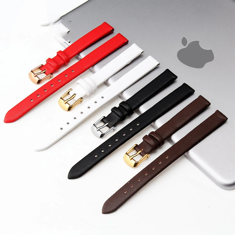 Cowhide watch band genuine leather 8MM 10MM 18mm 20mm 22mm smooth watch strap belt  for DW watches galaxy watch gear s3