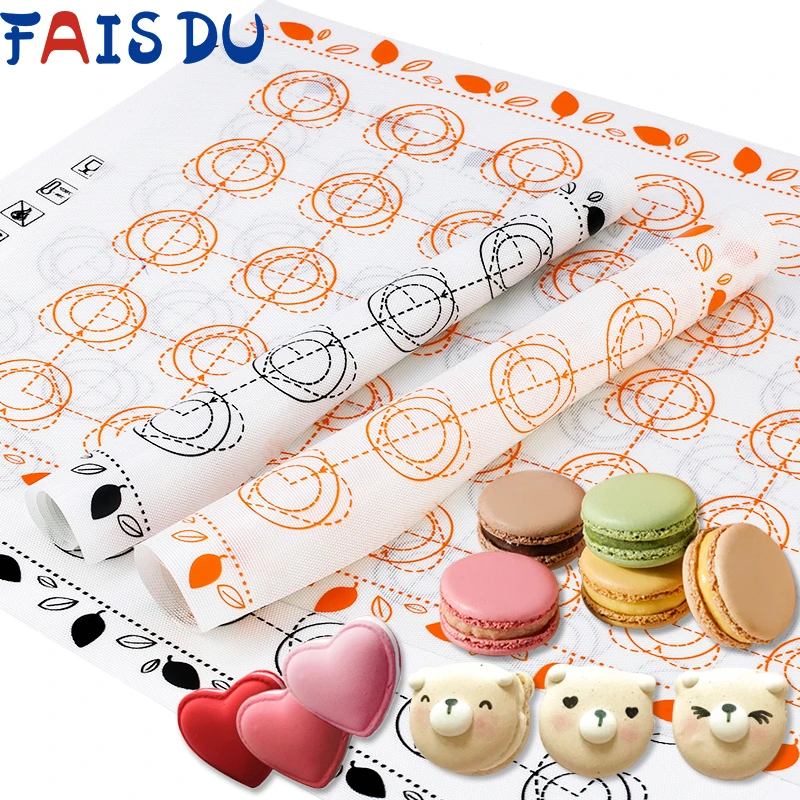 Silicone Baking Mat Fondant Bakeware Macaron Oven Home Non Stick Baking Tools For Cakes Pastry Tools Sheet Dough Roll Mats Pad