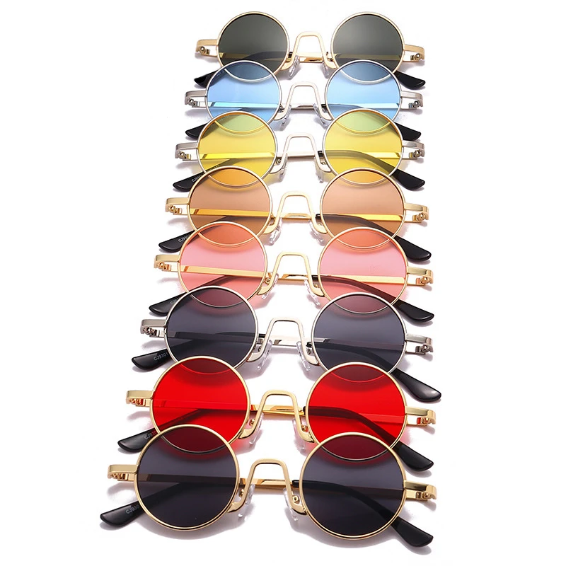 2021 NEW Fashion Round Sunglasses Women Brand Designer  Retro Sun Glasses Lens Alloy  Female Eyewear Frame Driver Goggles