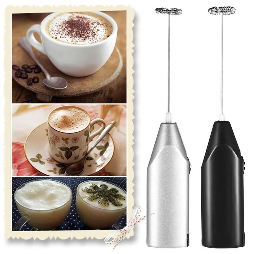 Electric Milk Frother Kitchen Drink Foamer Whisk Mixer Stirrer Coffee Cappuccino Creamer Whisk Frothy Blend Whisker Egg Beater