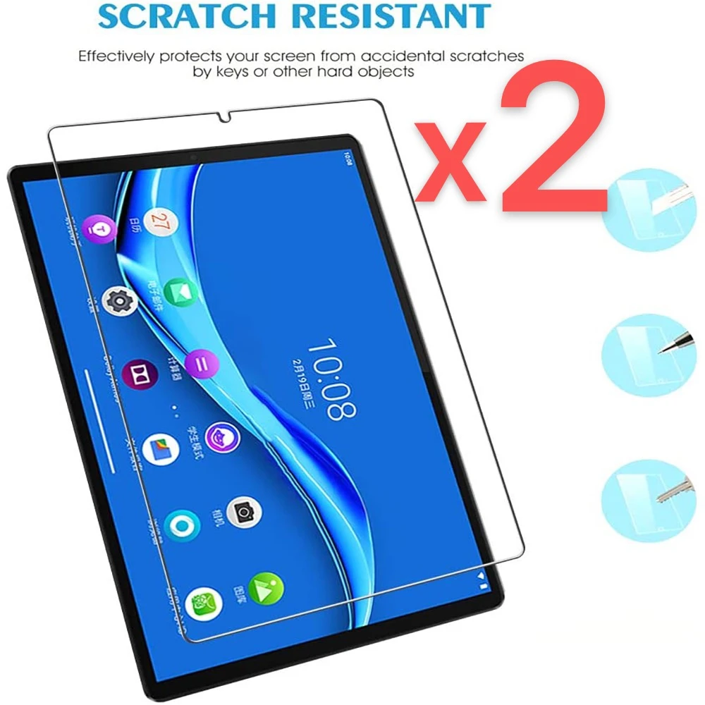 2Pcs Tablet Tempered Glass Screen Protector Cover for Lenovo TAB M10 Plus TB-X606X/TB-X606F10.3 Inch Full Coverage Screen Film
