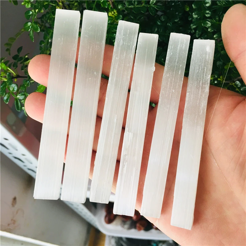 9-10cmNatural Selenite Quartz Crystal Sticks Quartz Crystal Chips Natural Stones and Minerals Specimen For Air Cleanning