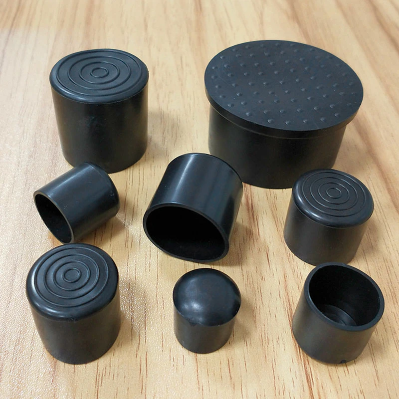 10pcs PVC Chair Leg Caps Round Non-slip Table Foot Dust Cover Socks Floor Protector Pads Pipe Plugs Furniture Leveling Feet