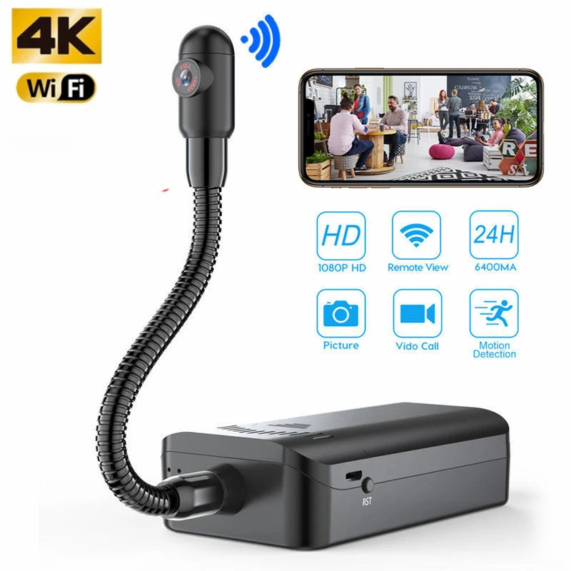 wireless 4K HFD DIY camera Remote monitoring Secret micro camera wifi Security Cam Night Vision Motion Detect DV Camcorder espia