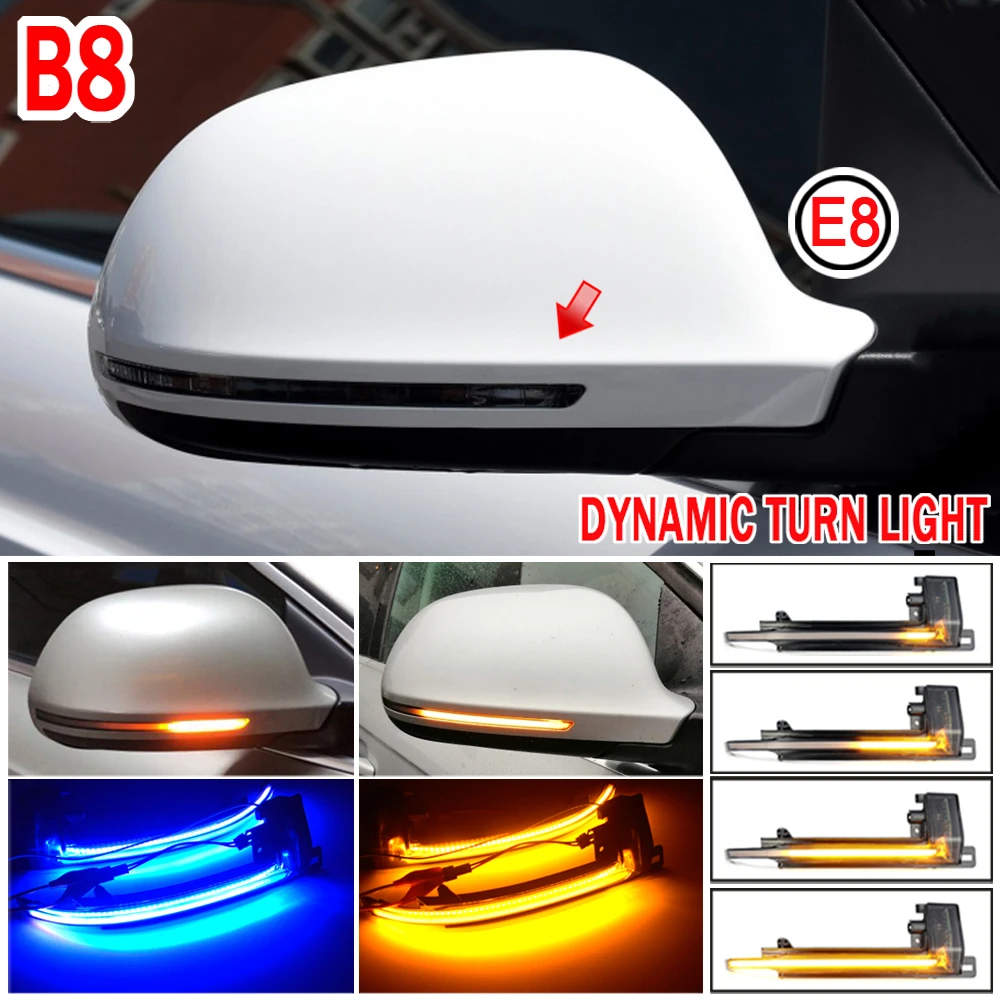 For Audi A4 A5 S4 S5 A3 B8 B8.5 A6 S6 A8 Q3 RS4 RS5 Dynamic Scroll LED Turn Signal Light Sequential Rearview Mirror Indicator