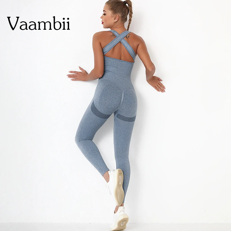 Seamless Set Sporty Jumpsuit Woman Sports Yoga Suit For Fitness Workout Clothes For Women Women's Clothing With Free Shipping
