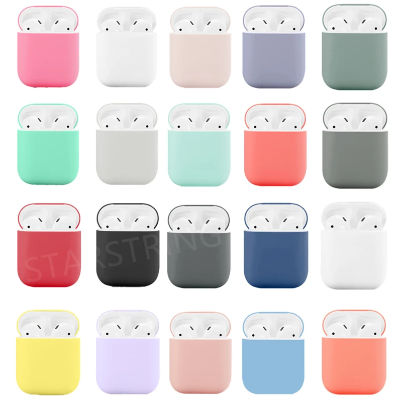 Soft Silicone Cases For Apple Airpods 1/2 Protective Bluetooth Wireless Earphone Cover For Apple Air Pods Charging Box Bags