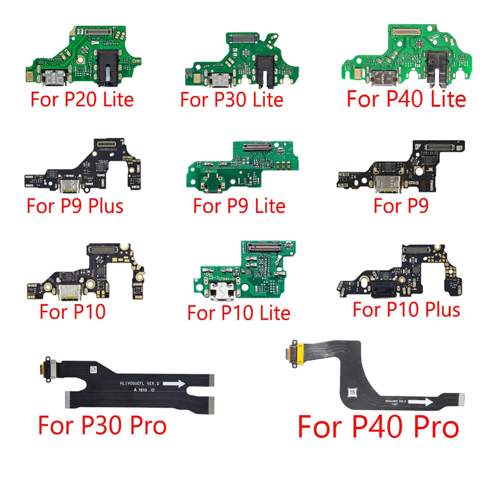 1pcs New USB Charging For Huawei P9 P10 P30 lite P20 Pro P30  P9  P10 Plus Charger Port Dock Connector Flex Cable